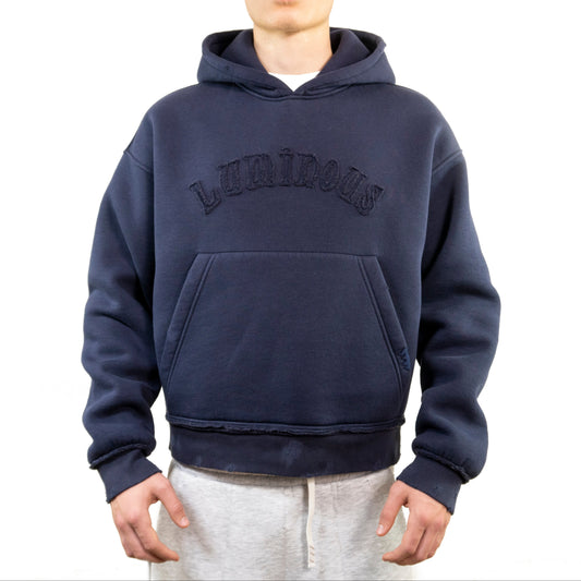 "BY HAND" HOODIE (DARK BLUE)